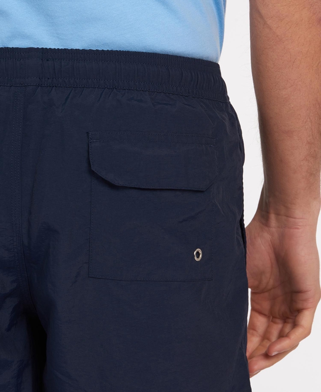 Men's Barbour Essential Logo 5'' Swim Pants Navy | MPFXGL-721