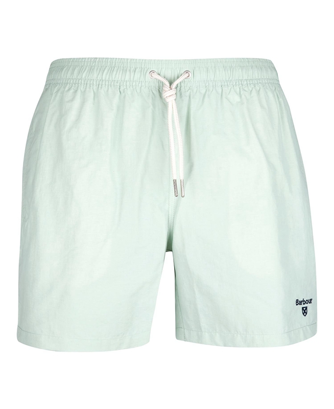 Men's Barbour Essential Logo Swim Pants Green | IYAOBS-927