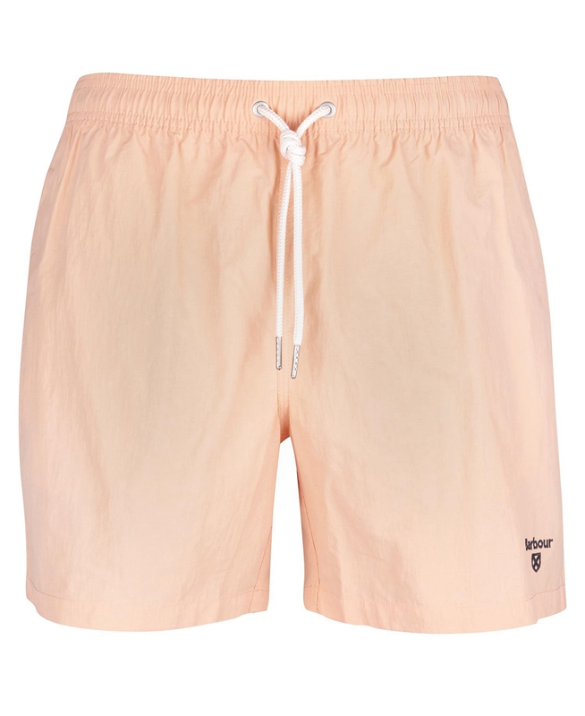 Men's Barbour Essential Logo Swim Pants Orange | SOEJGD-026