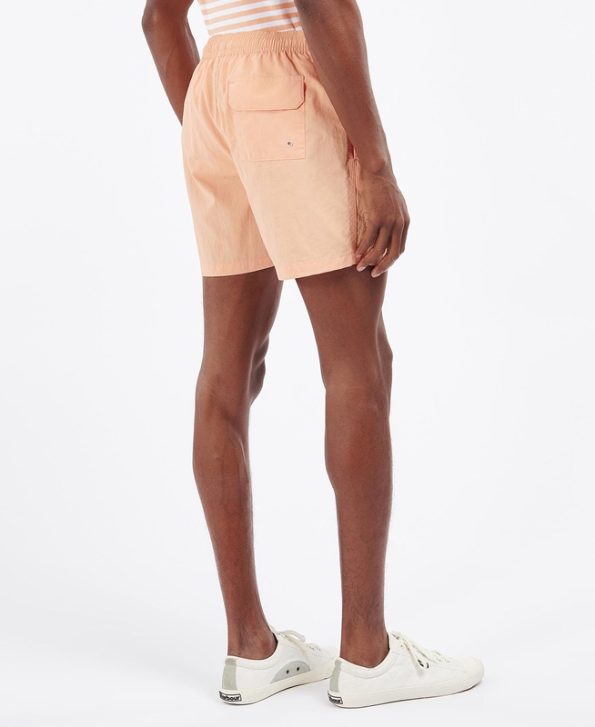 Men's Barbour Essential Logo Swim Pants Orange | SOEJGD-026