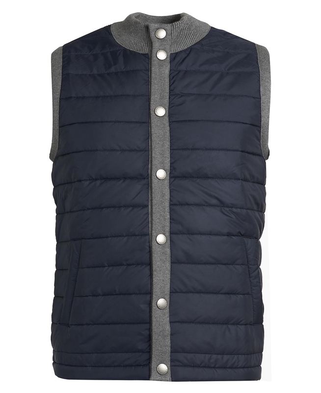 Men's Barbour Essential Vest Grey | GRUSTV-845