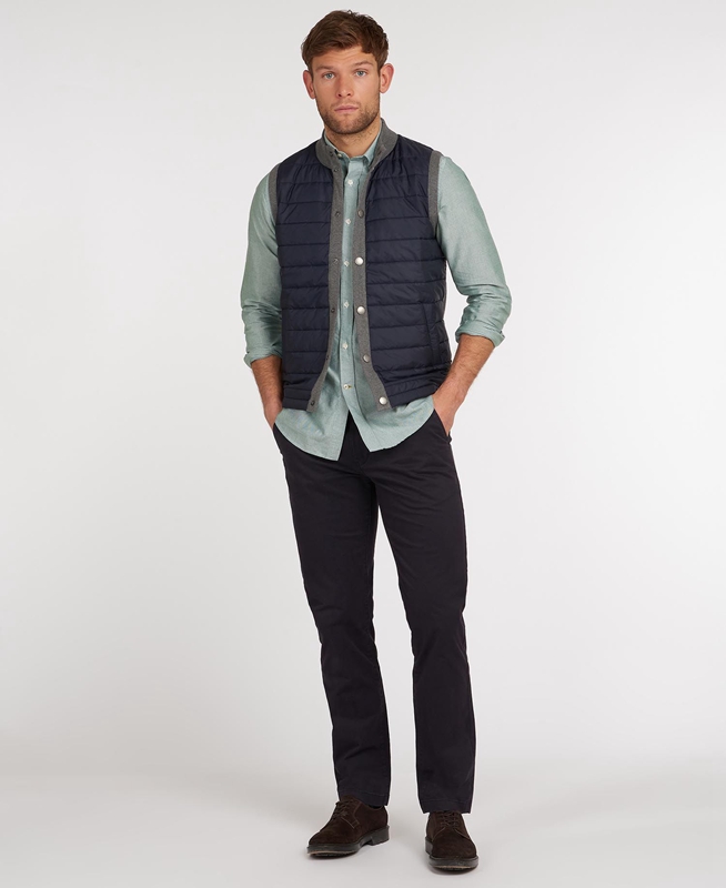 Men's Barbour Essential Vest Grey | GRUSTV-845