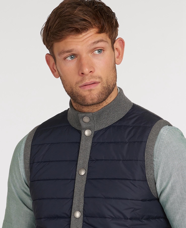 Men's Barbour Essential Vest Grey | GRUSTV-845