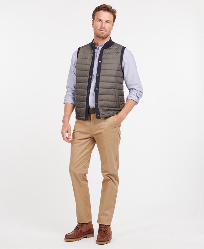 Men's Barbour Essential Vest Navy | LCGZYO-869