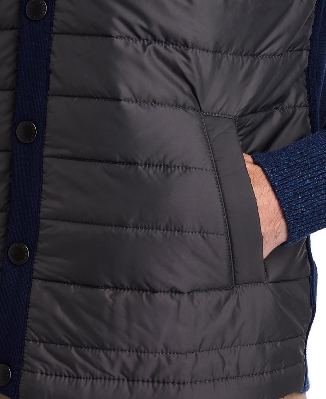 Men's Barbour Essential Vest Navy | LCGZYO-869