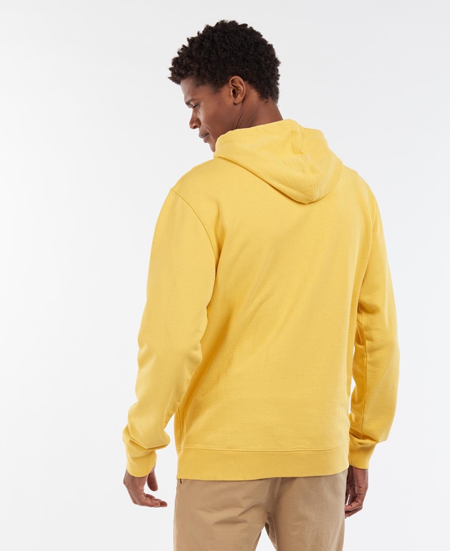 Men's Barbour Explorer Hoodie Sweatshirts Yellow | JMPYVG-032