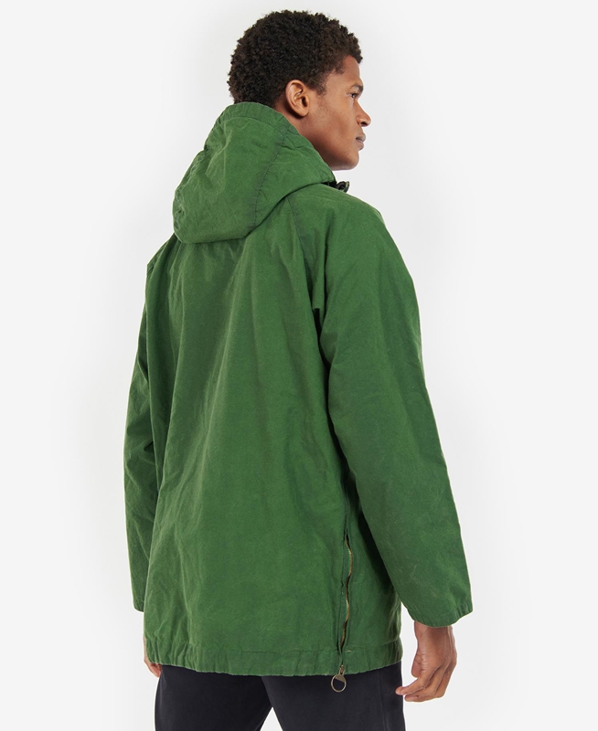 Men's Barbour Explorer Twig Pullover Casual Jackets Green | CTJGHZ-741