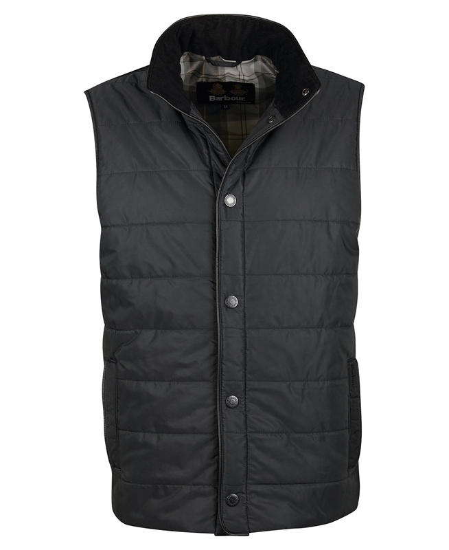 Men's Barbour Farnham Vest Black | FGAHCT-529