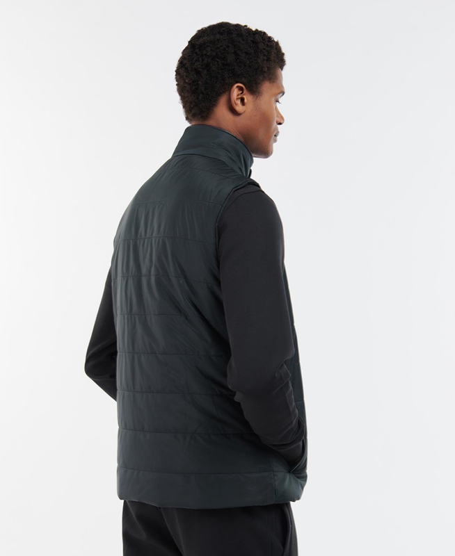 Men's Barbour Farnham Vest Black | FGAHCT-529