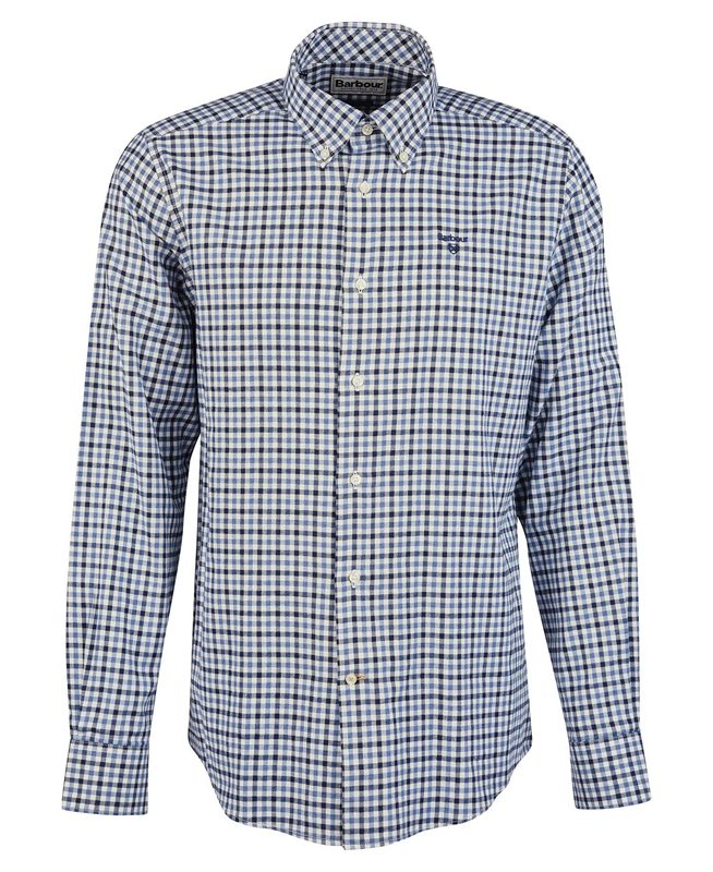 Men's Barbour Finkle Tailored Shirts Blue | LHXCIG-043