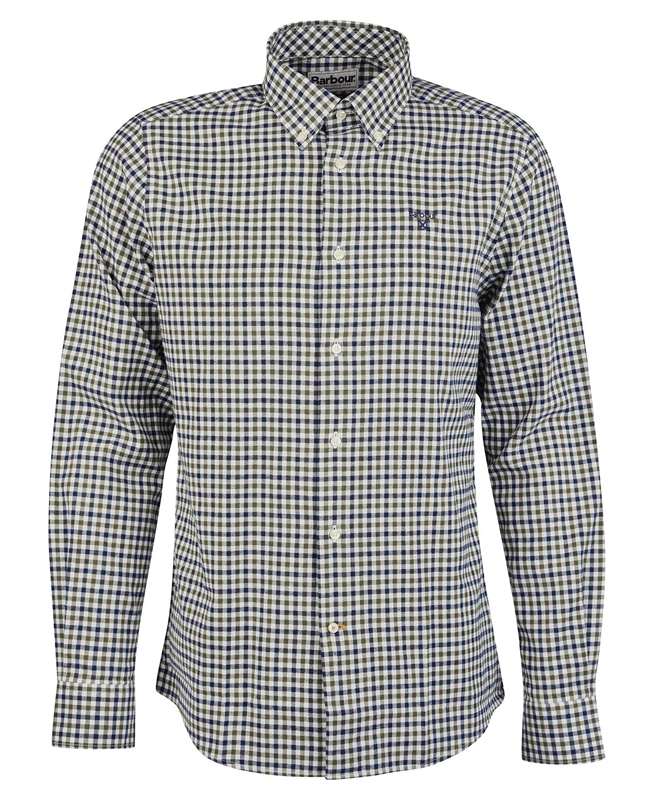 Men's Barbour Finkle Tailored Shirts Blue | MWQTGU-783