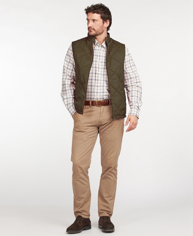 Men's Barbour Finn Vest Green | BOKTVA-182