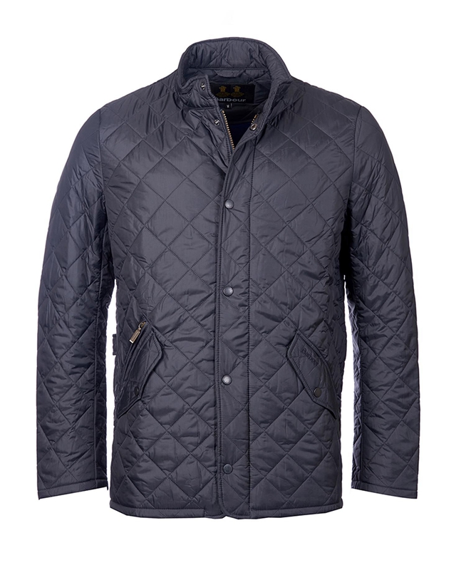 Men's Barbour Flyweight Chelsea Quilted Jackets Navy | OBWGFK-239