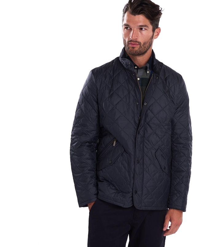 Men's Barbour Flyweight Chelsea Quilted Jackets Navy | OBWGFK-239