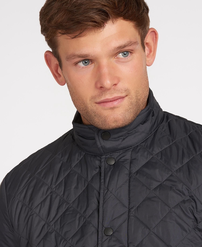 Men's Barbour Flyweight Chelsea Quilted Jackets Navy | OBWGFK-239