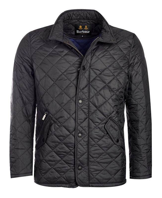 Men's Barbour Flyweight Chelsea Quilted Jackets Black | OMPZIL-139