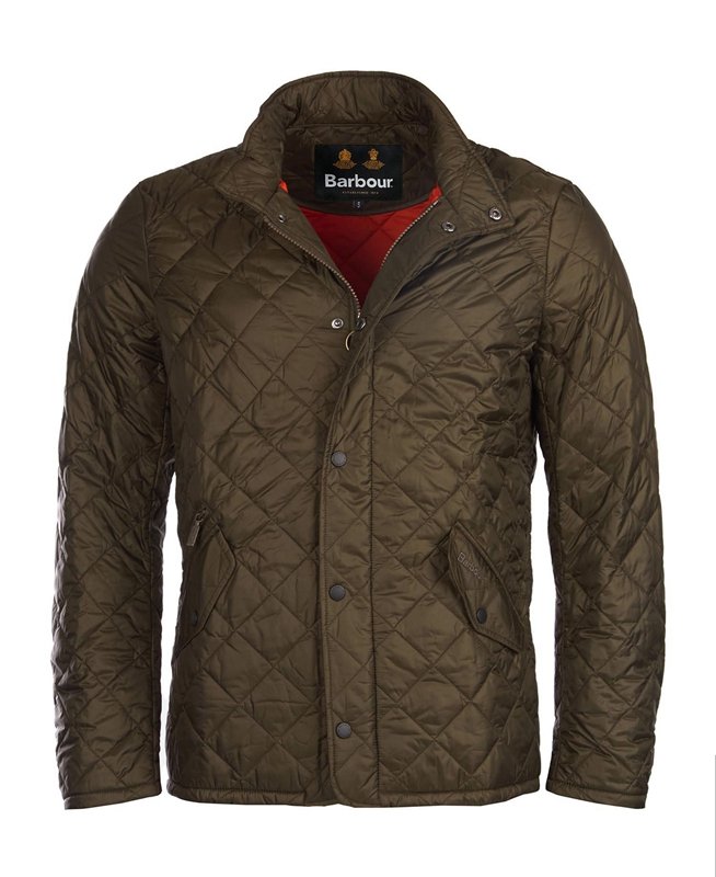 Men's Barbour Flyweight Chelsea Quilted Jackets Olive | ZJDFAG-543