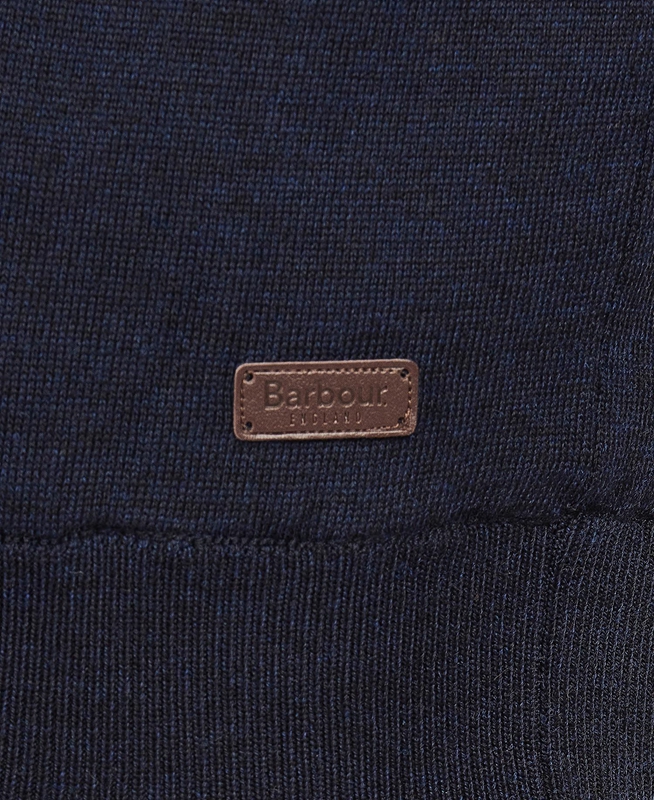 Men's Barbour Gamlan Half Zip Sweaters Blue | KFJWZN-573