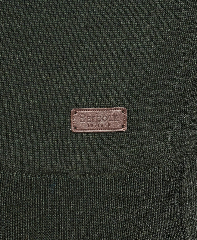 Men's Barbour Gamlan Half Zip Sweaters Green | KPGIVA-392