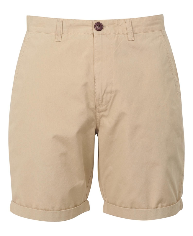 Men's Barbour Glendale Short Pants Beige | ACJXNB-924