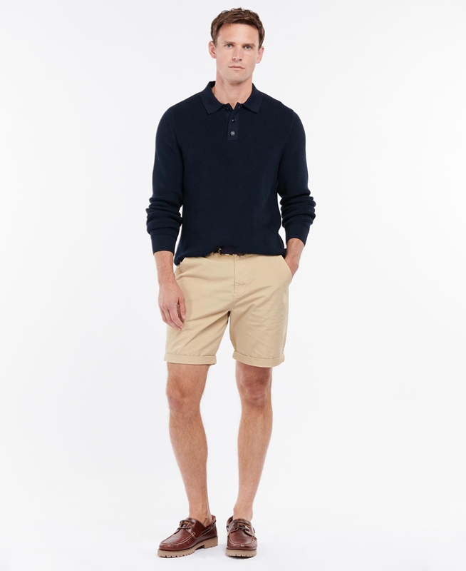 Men's Barbour Glendale Short Pants Beige | ACJXNB-924