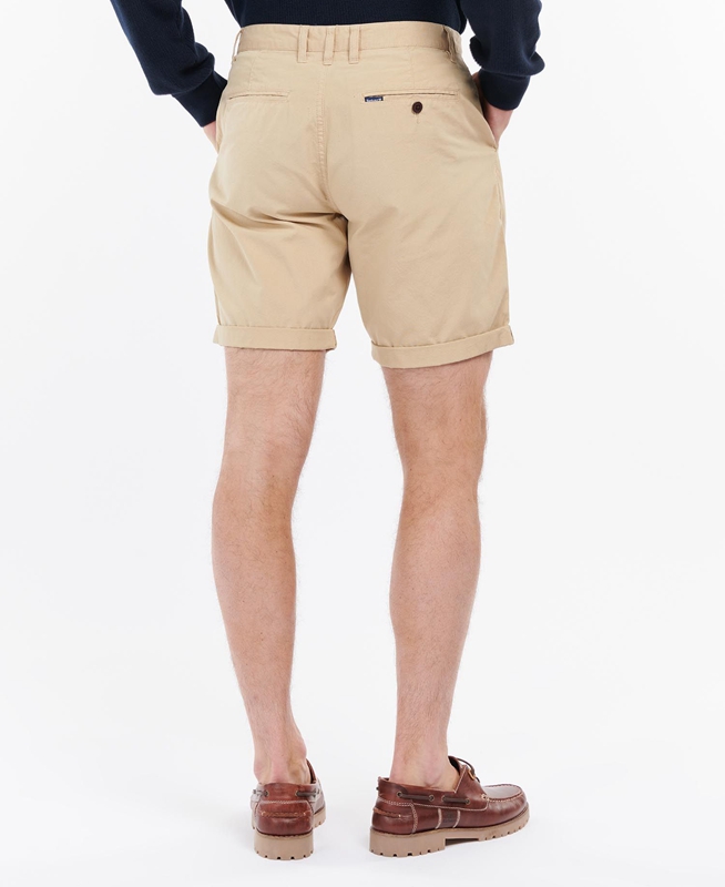 Men's Barbour Glendale Short Pants Beige | ACJXNB-924