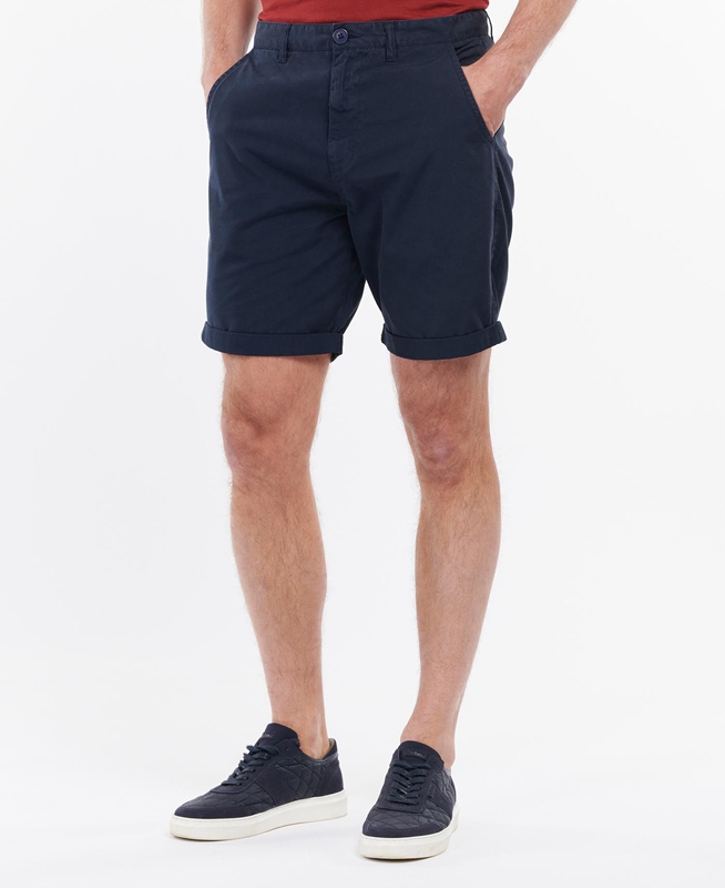 Men\'s Barbour Glendale Short Pants Navy | OJILGP-397