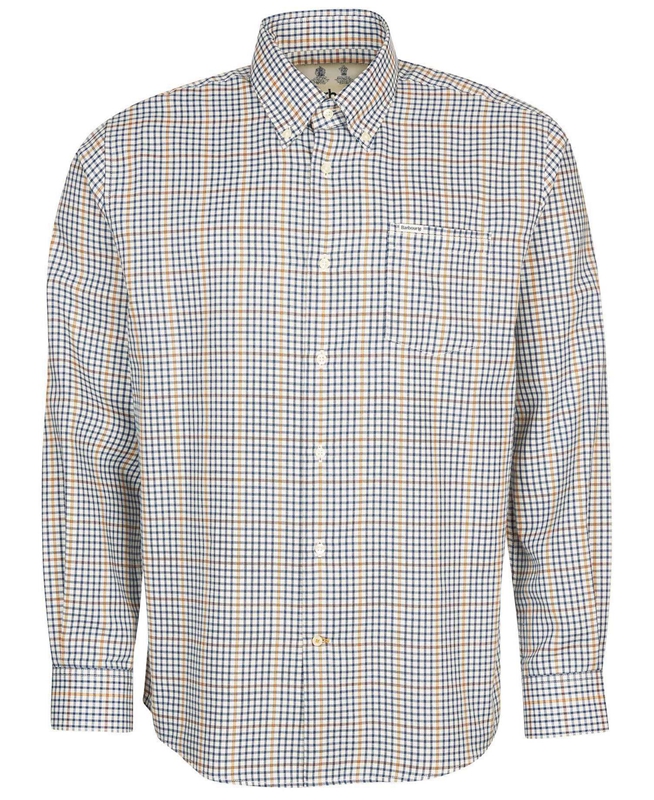 Men's Barbour Hemd Henderson Thermo Weave Shirts Beige | RHXZMI-691