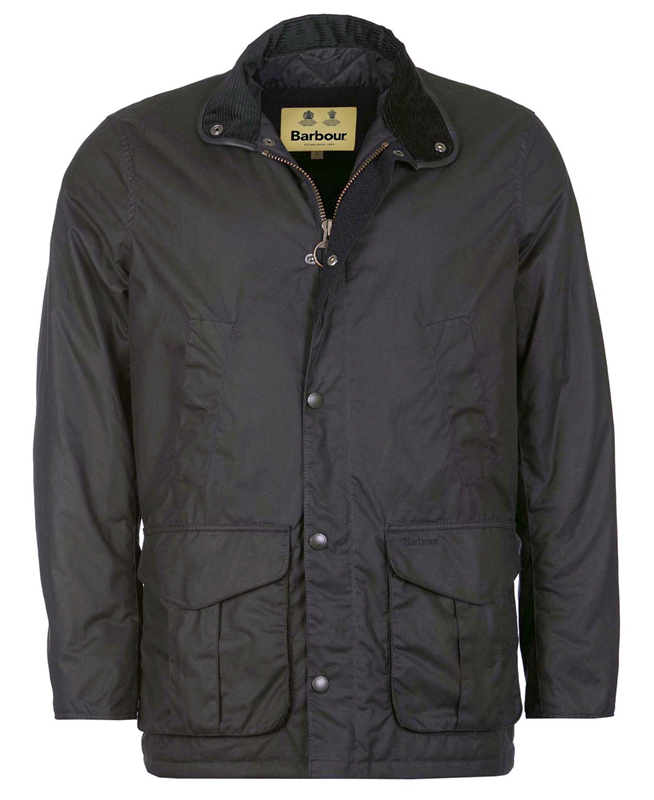 Men's Barbour Hereford Waxed Jackets Blue | VAEZUL-846