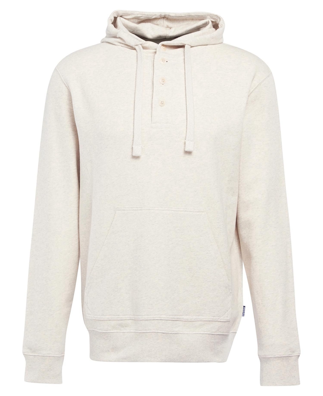 Men's Barbour Hetton Sweatshirts Cream | JKBTNF-367