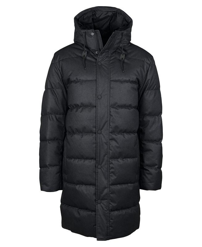 Men's Barbour Hoxley Baffle Quilted Jackets Black | FJUQAZ-485