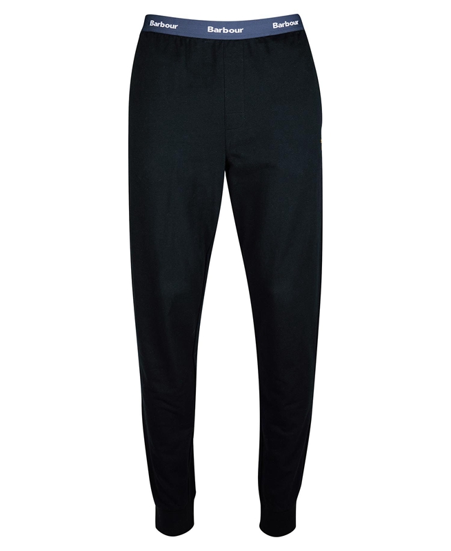 Men's Barbour Jake Lounge Joggers Pants Black | TXYLOM-196