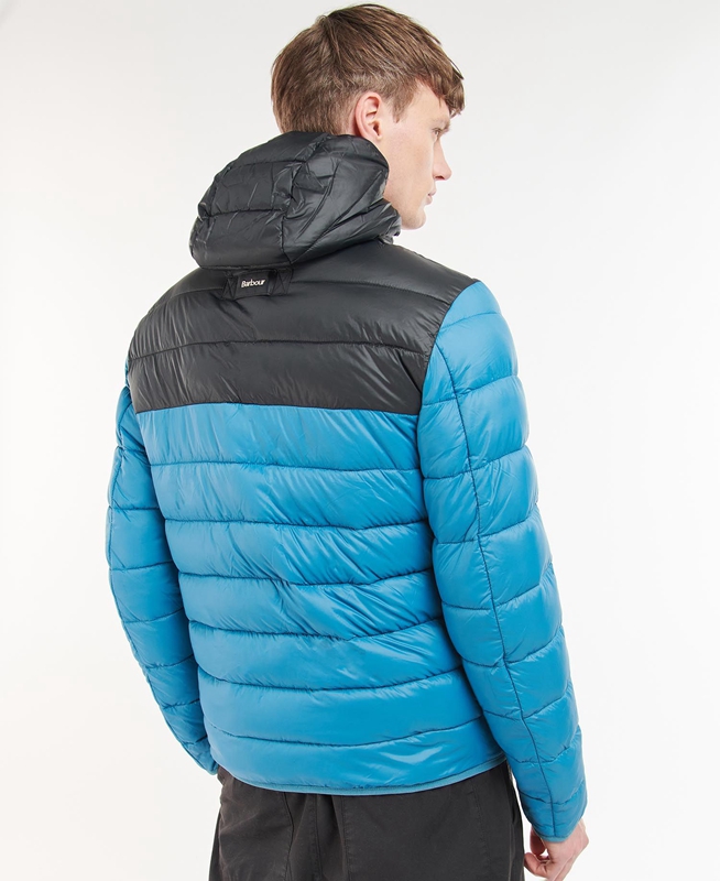 Men's Barbour Kendle Baffle Quilted Jackets Blue | ASLUMI-831