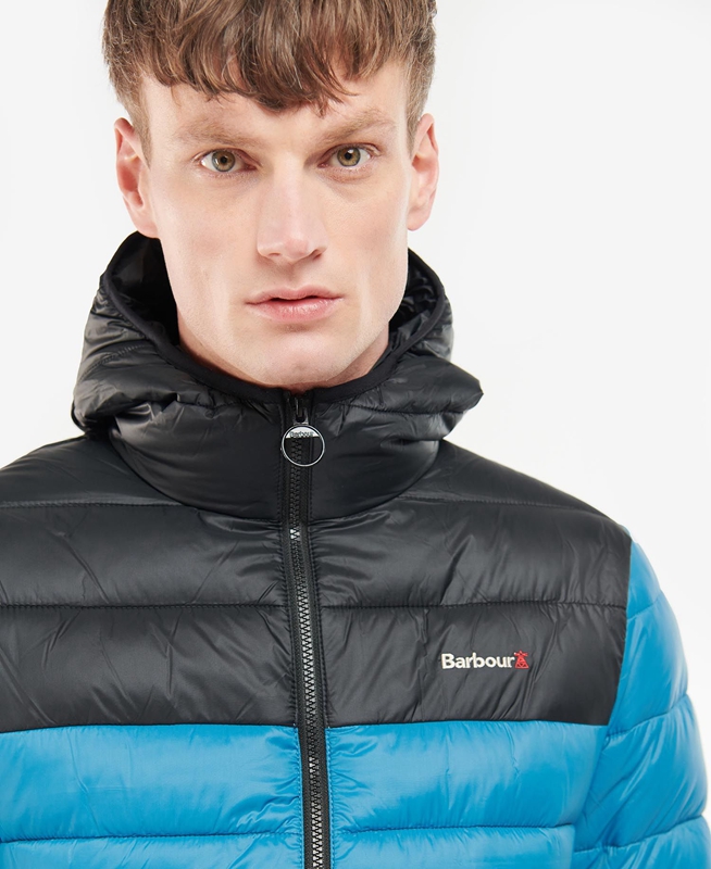 Men's Barbour Kendle Baffle Quilted Jackets Blue | ASLUMI-831