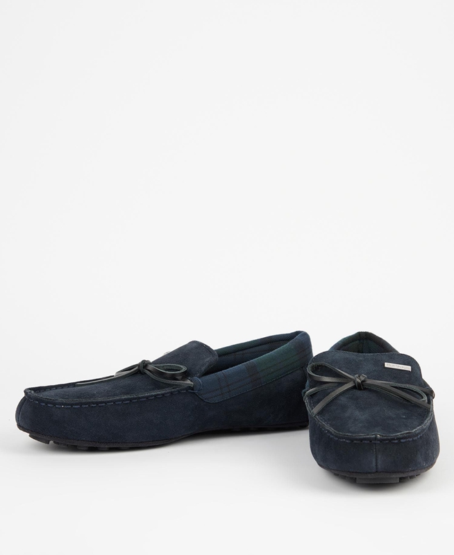 Men's Barbour Kurila Slippers Navy | UHZSQG-312