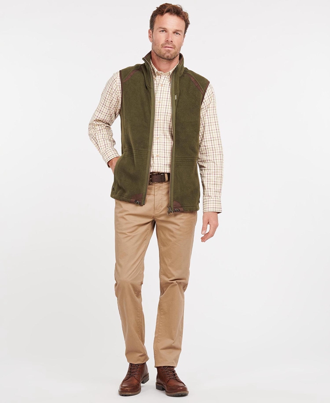 Men's Barbour Langdale Vest Green | NLXPWM-891