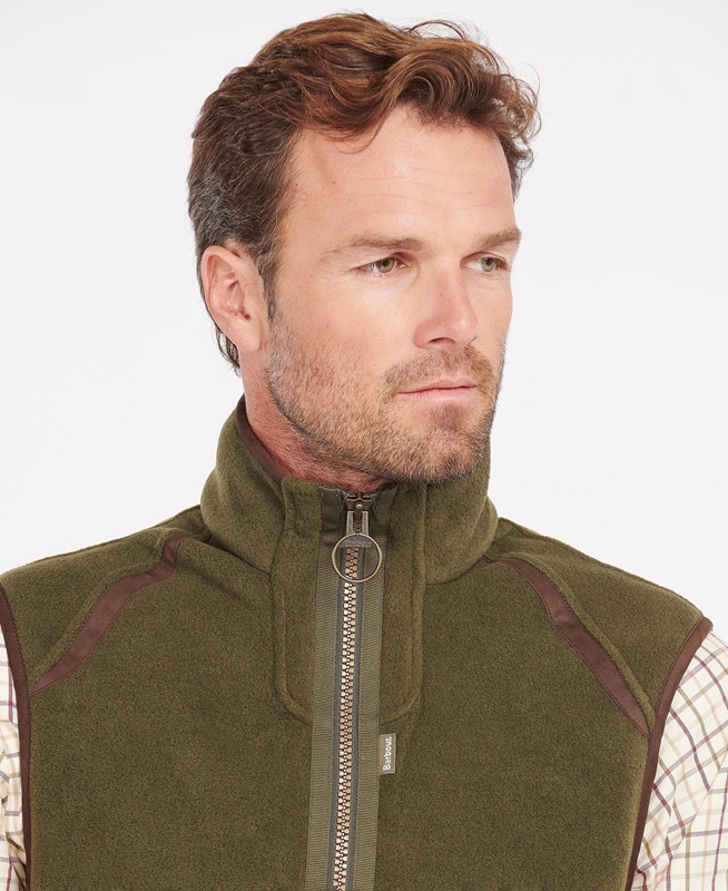 Men's Barbour Langdale Vest Green | NLXPWM-891