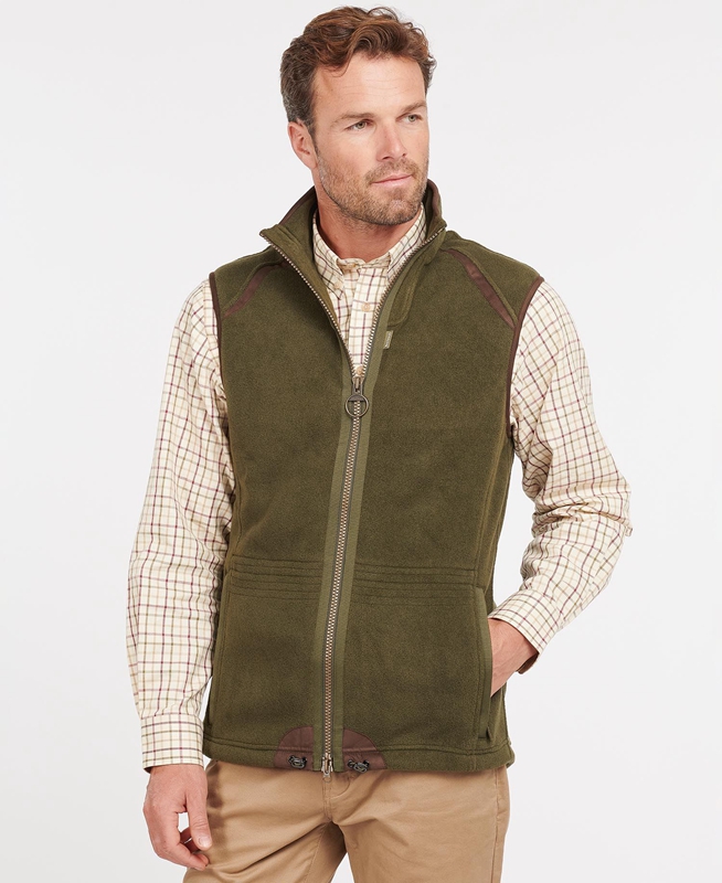 Men\'s Barbour Langdale Vest Green | NLXPWM-891