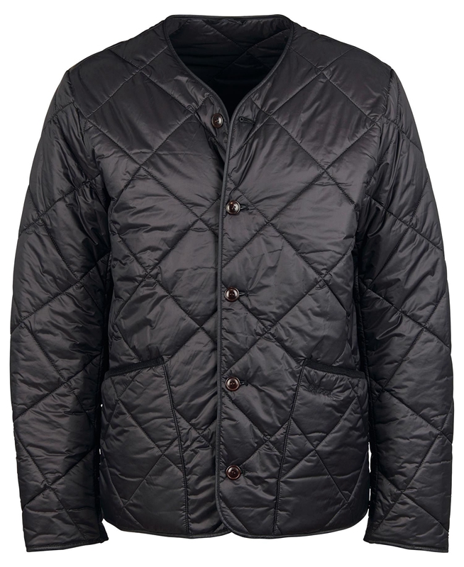 Men's Barbour Liddesdale Cardigan Quilted Jackets Black | PCQVBM-590