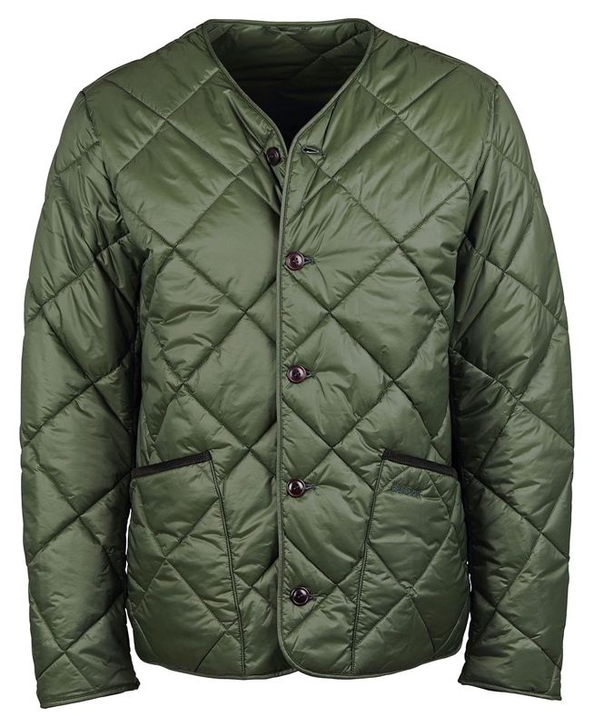 Men's Barbour Liddesdale Cardigan Quilted Jackets Olive | PXDFMW-562