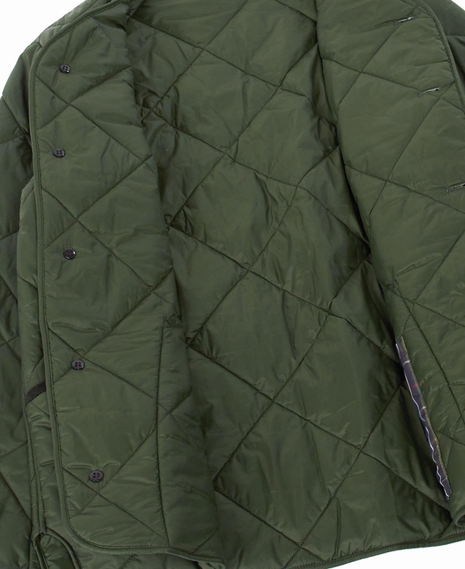 Men's Barbour Liddesdale Cardigan Quilted Jackets Olive | PXDFMW-562