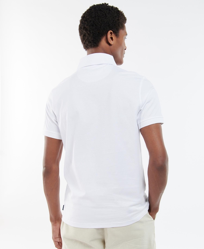 Men's Barbour Lirst T Shirts White | YARGLP-216