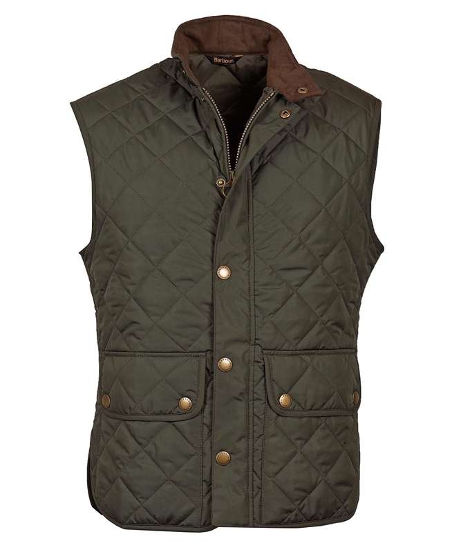 Men's Barbour Lowerdale Vest Olive | RYBUHZ-815