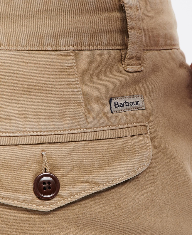 Men's Barbour Neuston Twill Pants Beige | GAEVXH-619