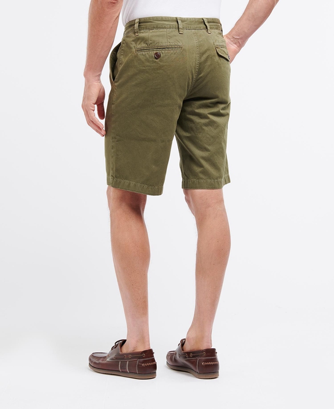 Men's Barbour Neuston Twill Pants Green | WJKSVA-860