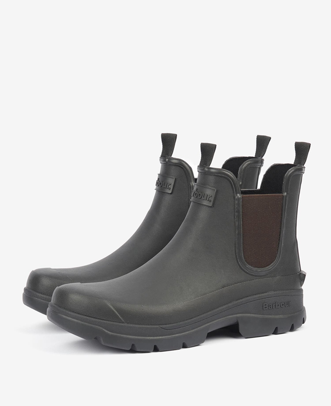 Men's Barbour Nimbus Boots Black | LHWOUI-482