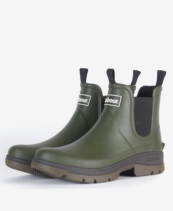 Men's Barbour Nimbus Boots Olive | NAOQCI-923