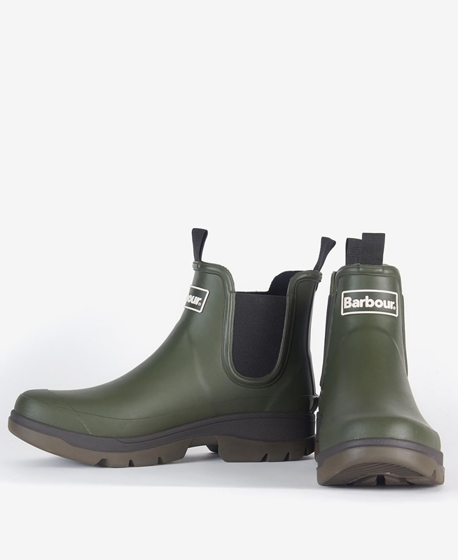 Men's Barbour Nimbus Boots Olive | NAOQCI-923