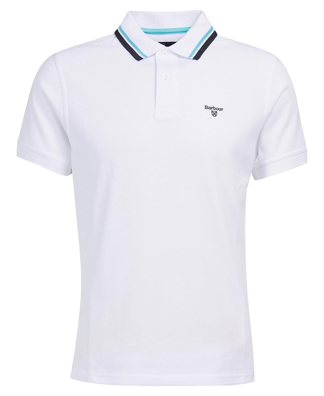 Men's Barbour Otterburn Polo shirts White | TJAIZH-963