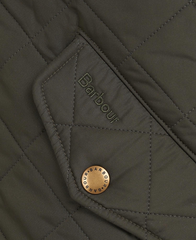 Men's Barbour Powell Quilted Jackets Olive | JDKGNL-594